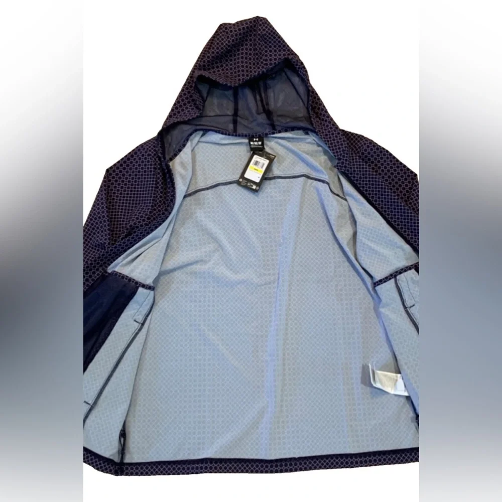 NEW Under Armour UA Storm Men’s Windbreaker Hooded Jacket 1390483 410 size M NWT